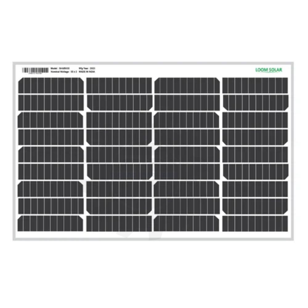 Loom Solar Mono Perc Half Cut 55 Watt 12V Portable Solar Panel for Home Lighting System  DIY Projects